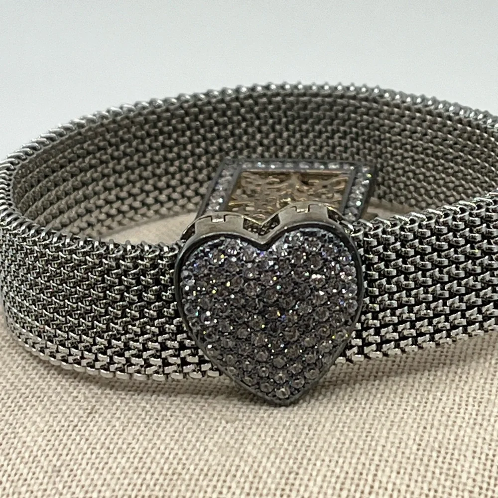 Suspicion QVC Stainless Steel Mesh Bracelet with 925 Interchangeable Ornaments - Picture 3 of 17